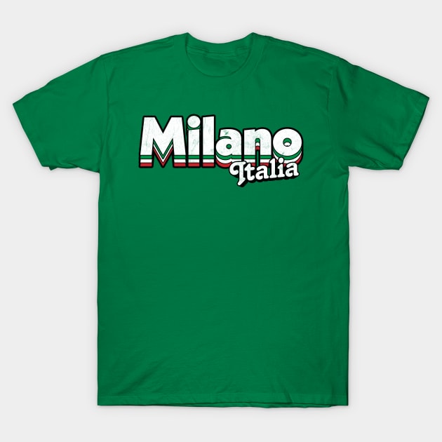 Milano, Italia / Retro Style Design T-Shirt by DankFutura